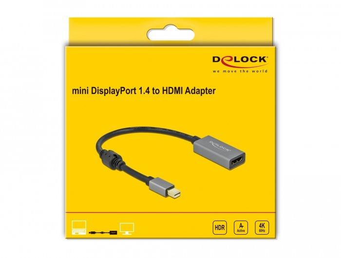 DeLock  DeLOCK Aktiver mini DisplayPort 1.4 zu HDMI Adapter 4K 60 Hz (HDR) 