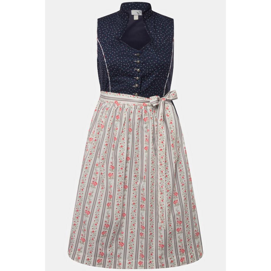 Ulla Popken Dirndl Herzausschnitt Schmuckknöpfe ärmellos  