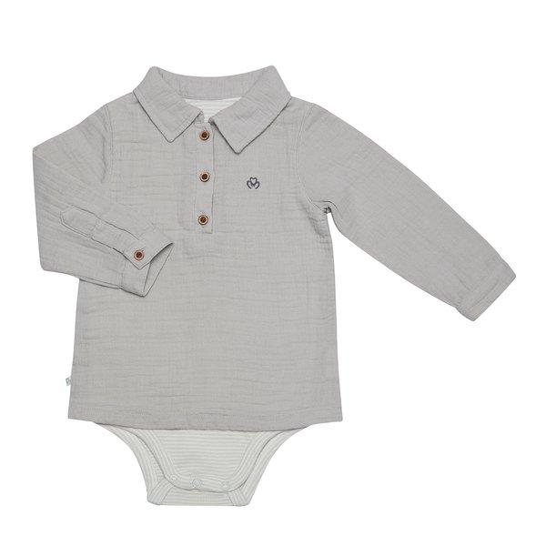 Image of Body Shirt Muslin Unisex Taubengrau 18-24M