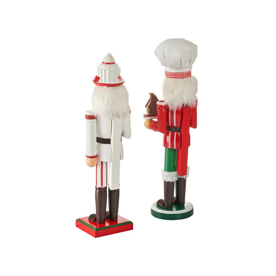 Beliani Dekofiguren 2er Set aus Kiefernholz Klassisch BODSJON  