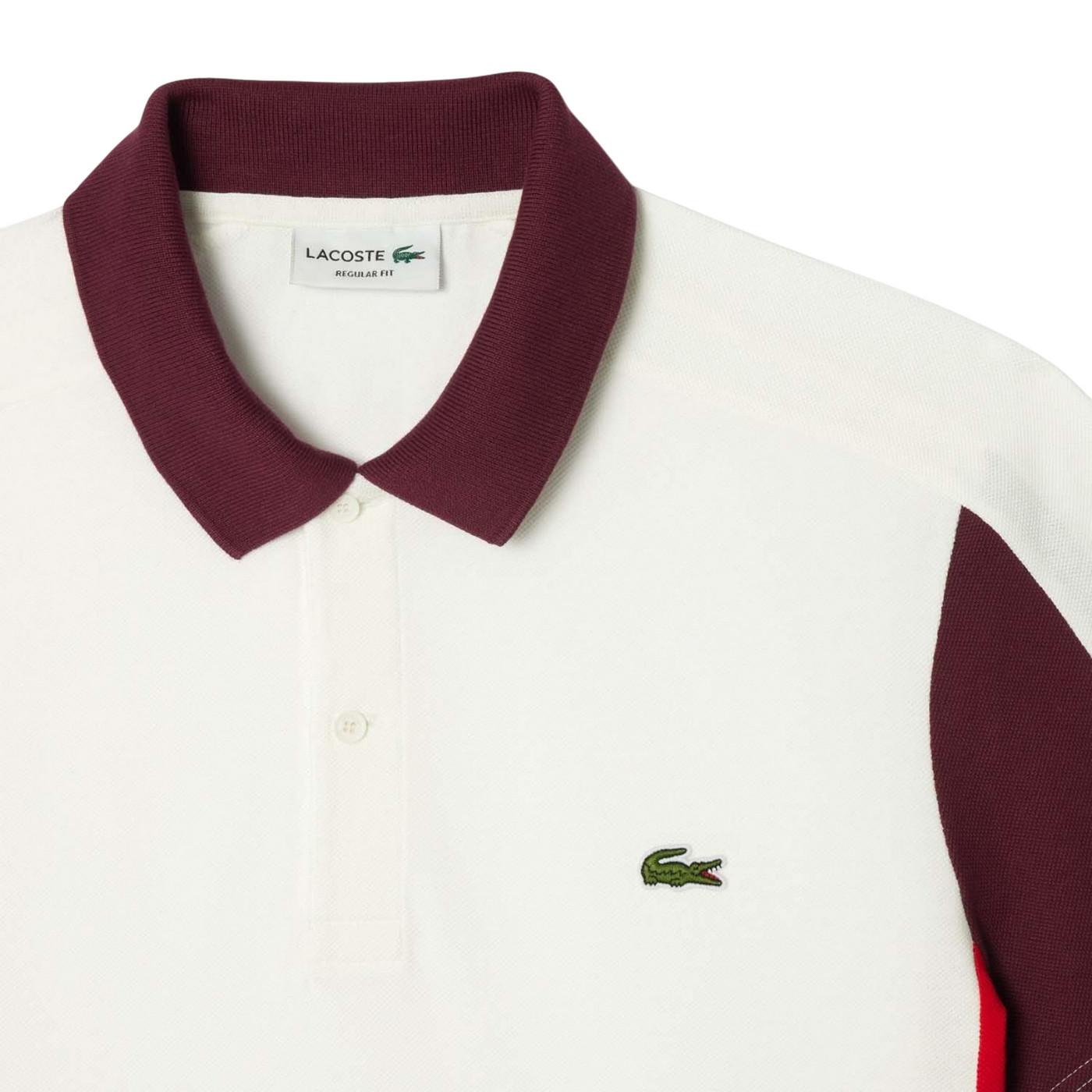 LACOSTE Poloshirt Color Block Besticktes Logo  