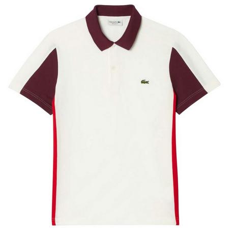 LACOSTE Poloshirt Color Block Besticktes Logo  