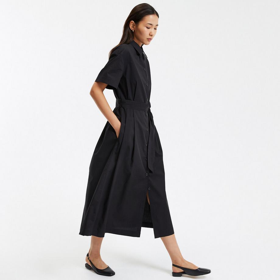 La Redoute Collections Robe-chemise longue avec ceinture à nouer  