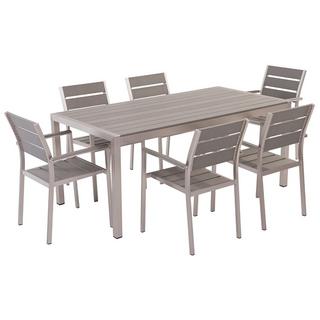 Beliani Set da pranzo da giardino en Legno plastico Industriale VERNIO  