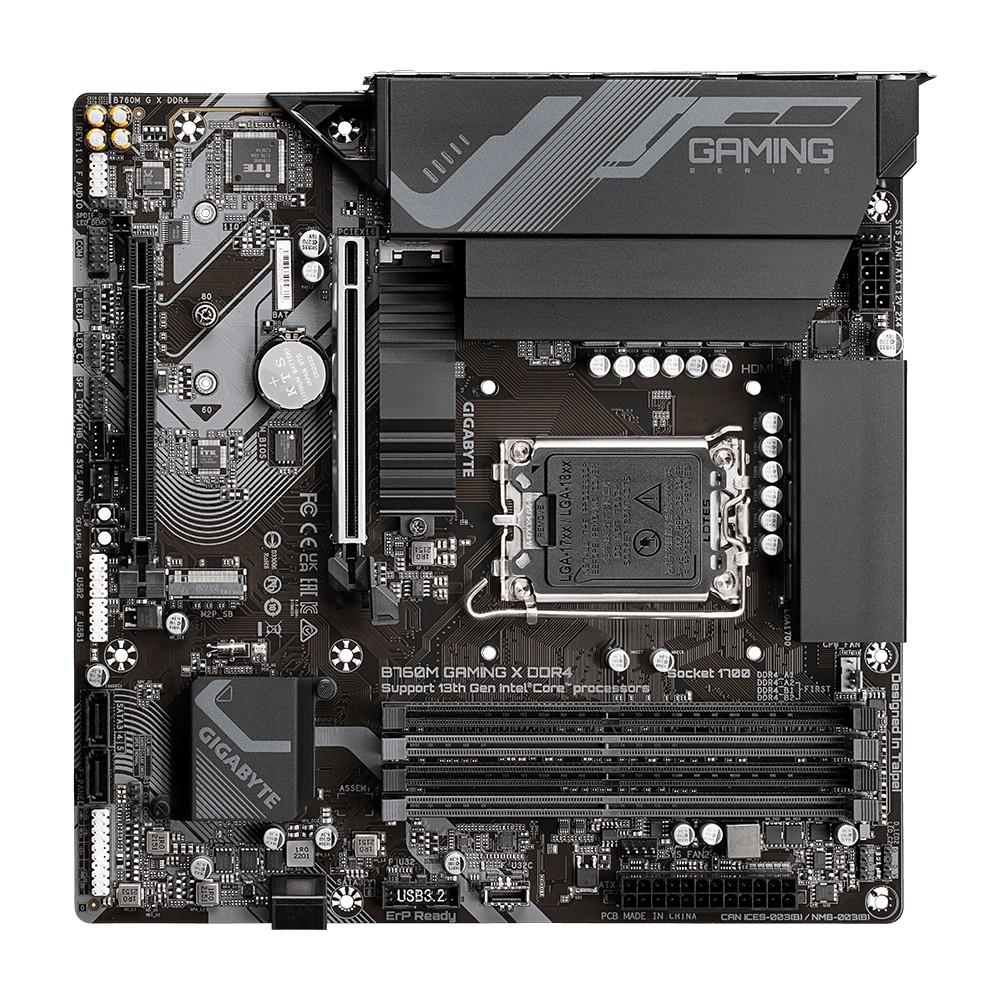 Gigabyte  B760M GAMING X scheda madre DDR4 - Supporta CPU Intel Core di 14a generazione, VRM digitale a 8+1+1 fasi, fino a 5333MHz DDR4 (OC), 2xPCIe 4.0 M.2, LAN 2.5GbE, USB 3.2 Gen2 