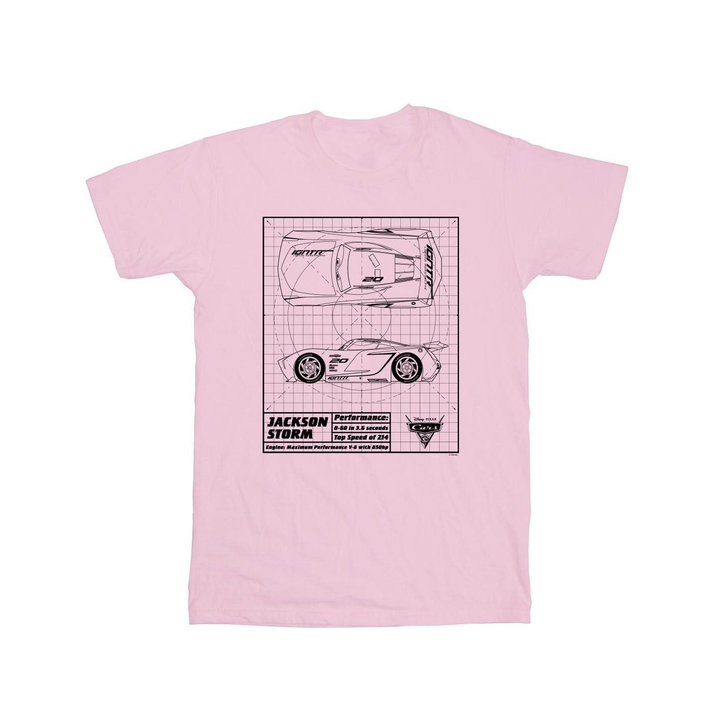 Image of Cars Jackson Storm Blueprint Tshirt Herren Pink S