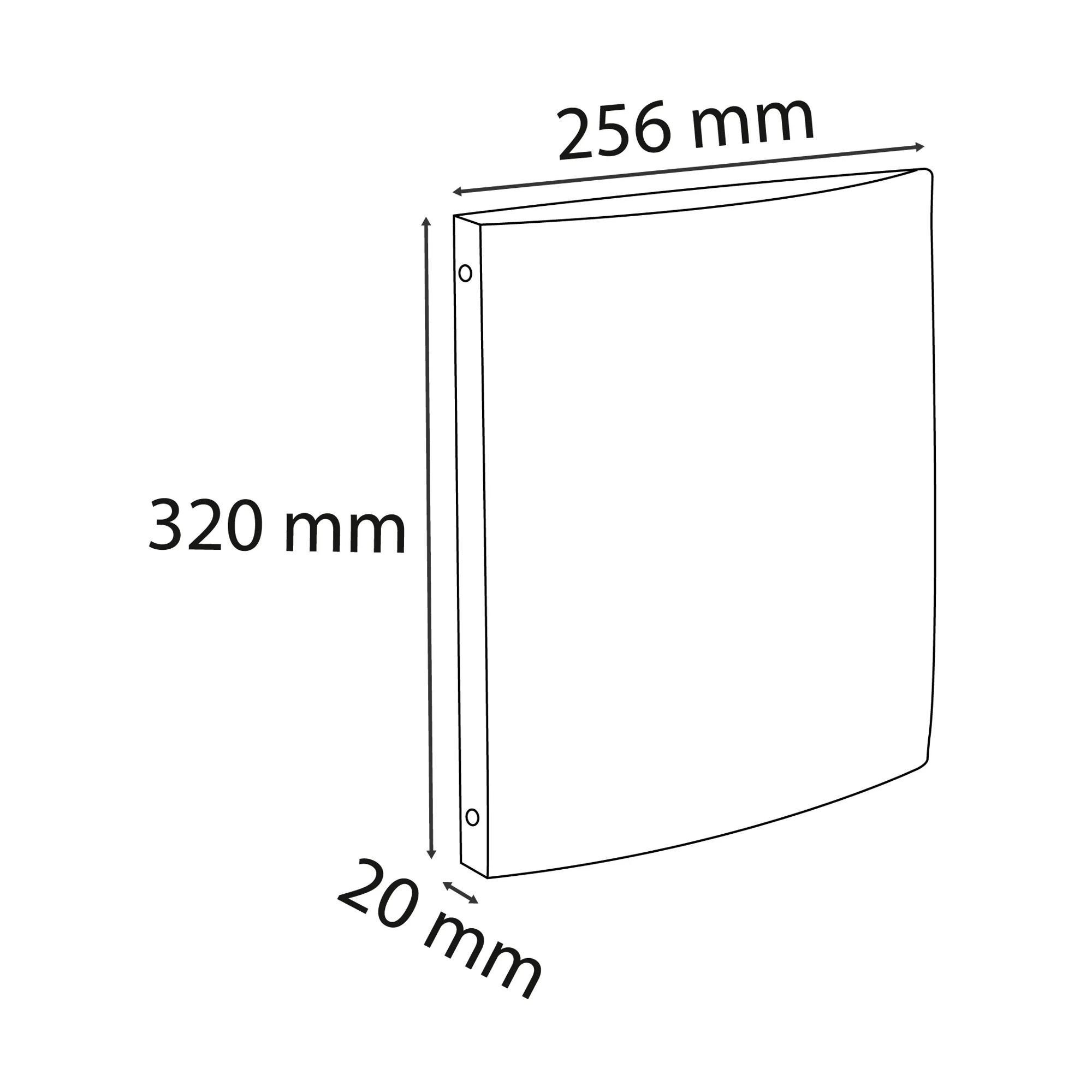 Exacompta Raccoglitore 4 anelli 15mm polipropilene foderato - A4 - x 20  