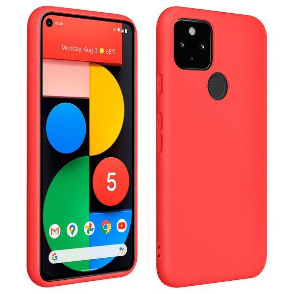 Avizar  Coque Google Pixel 5 Soft Touch Rouge 