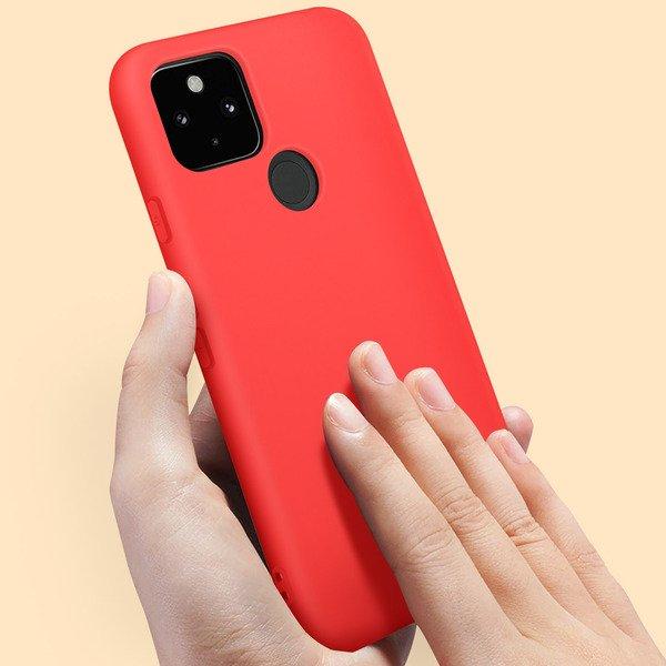 Avizar  Coque Google Pixel 5 Soft Touch Rouge 