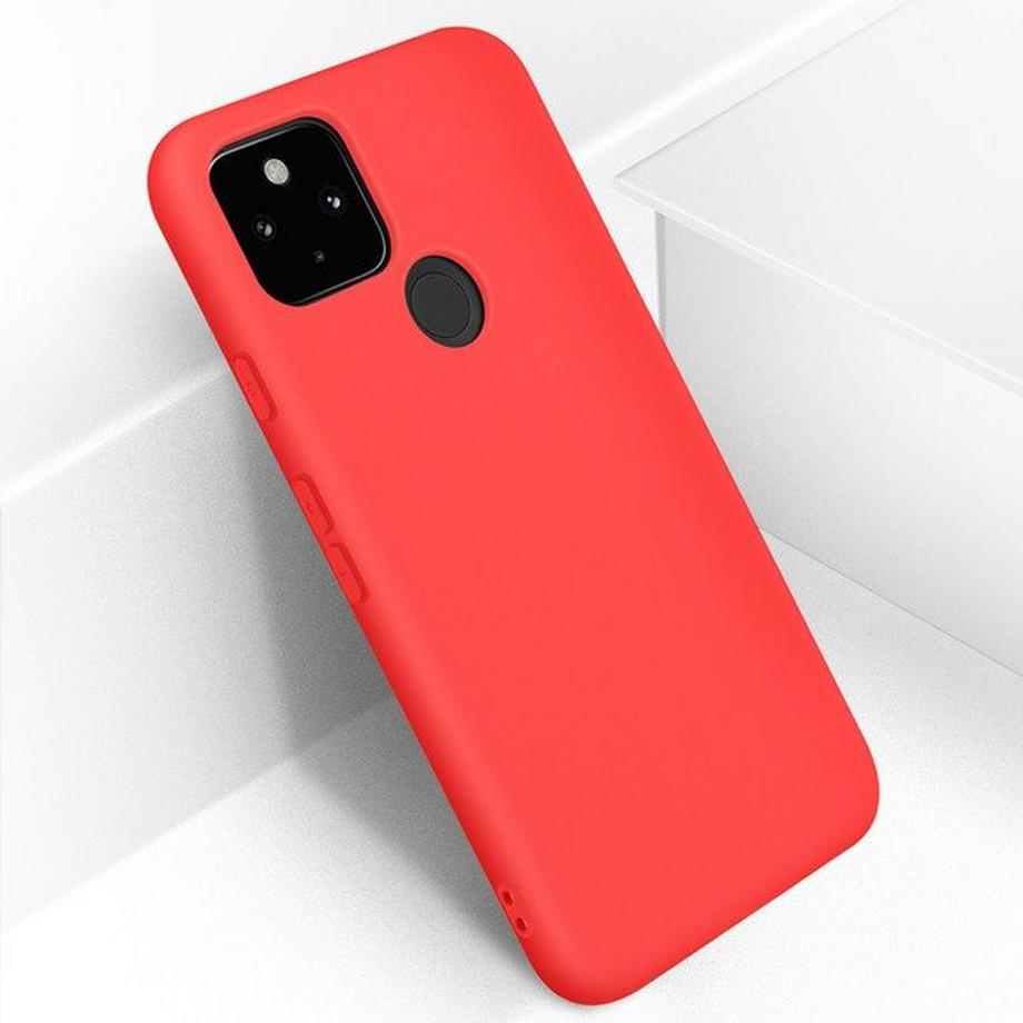 Avizar  Coque Google Pixel 5 Soft Touch Rouge 