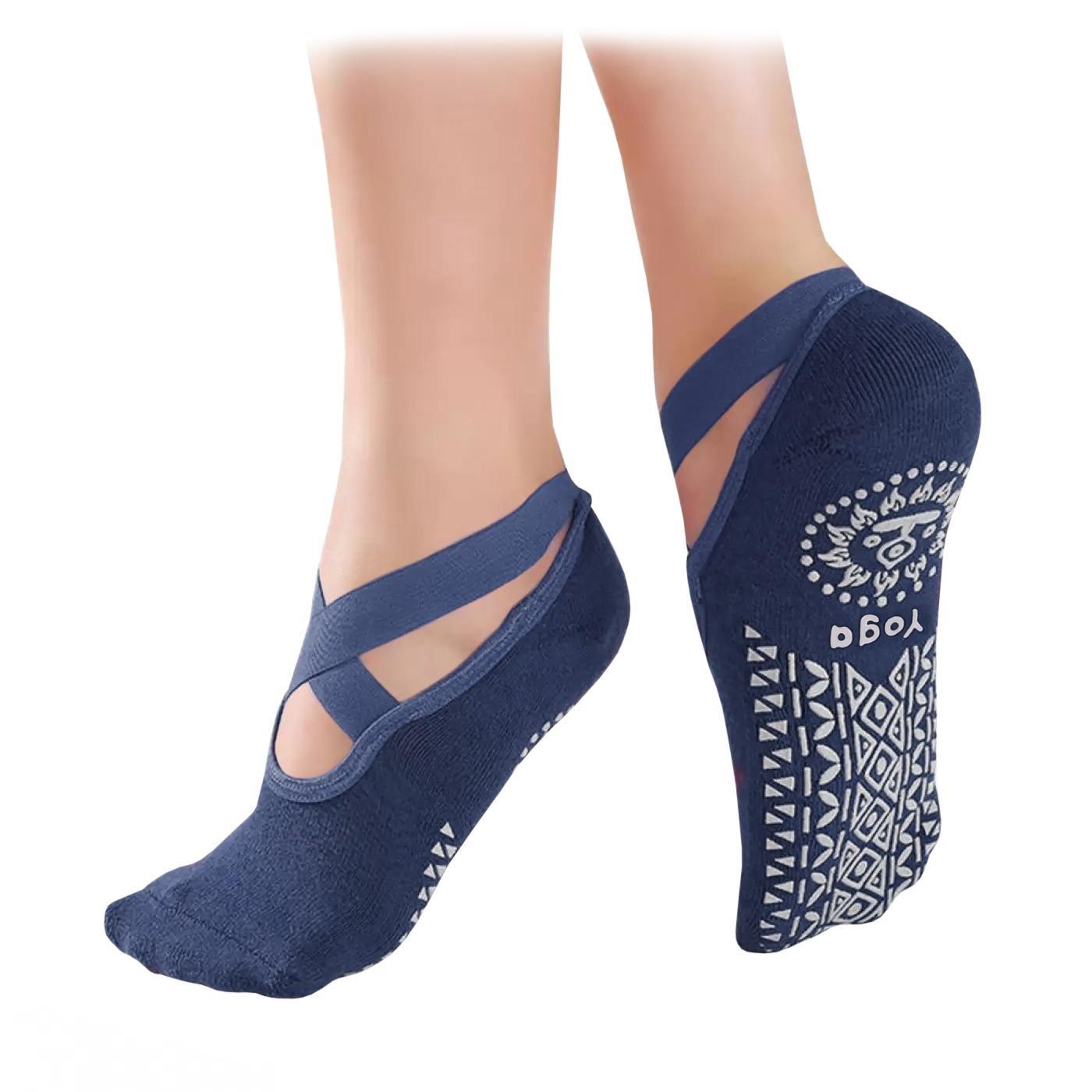 Image of Yoga-socken Im Knöchelmodell - Blau Damen ONE SIZE