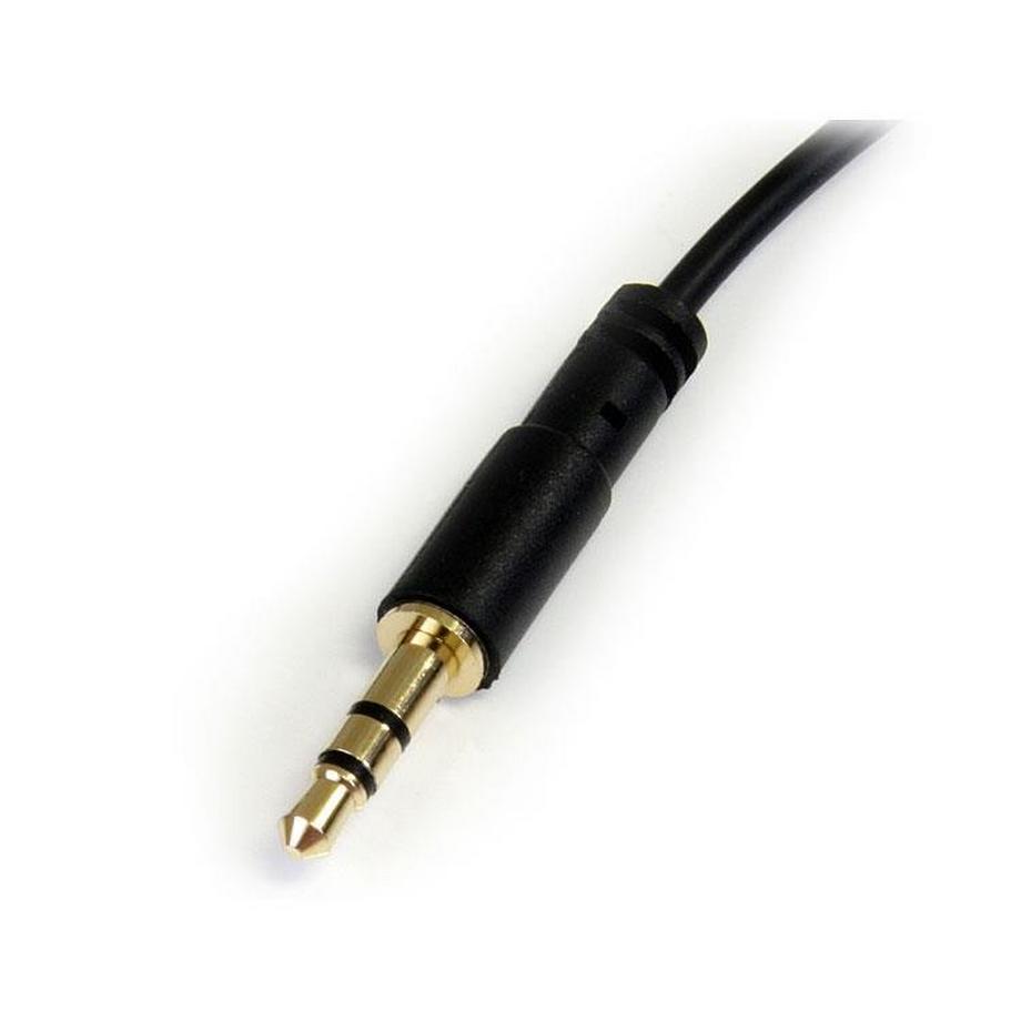 STARTECH.COM  StarTech.com Cavo Audio Stereo 3,5mm slim angolato a destra da 1,8m - M/M 