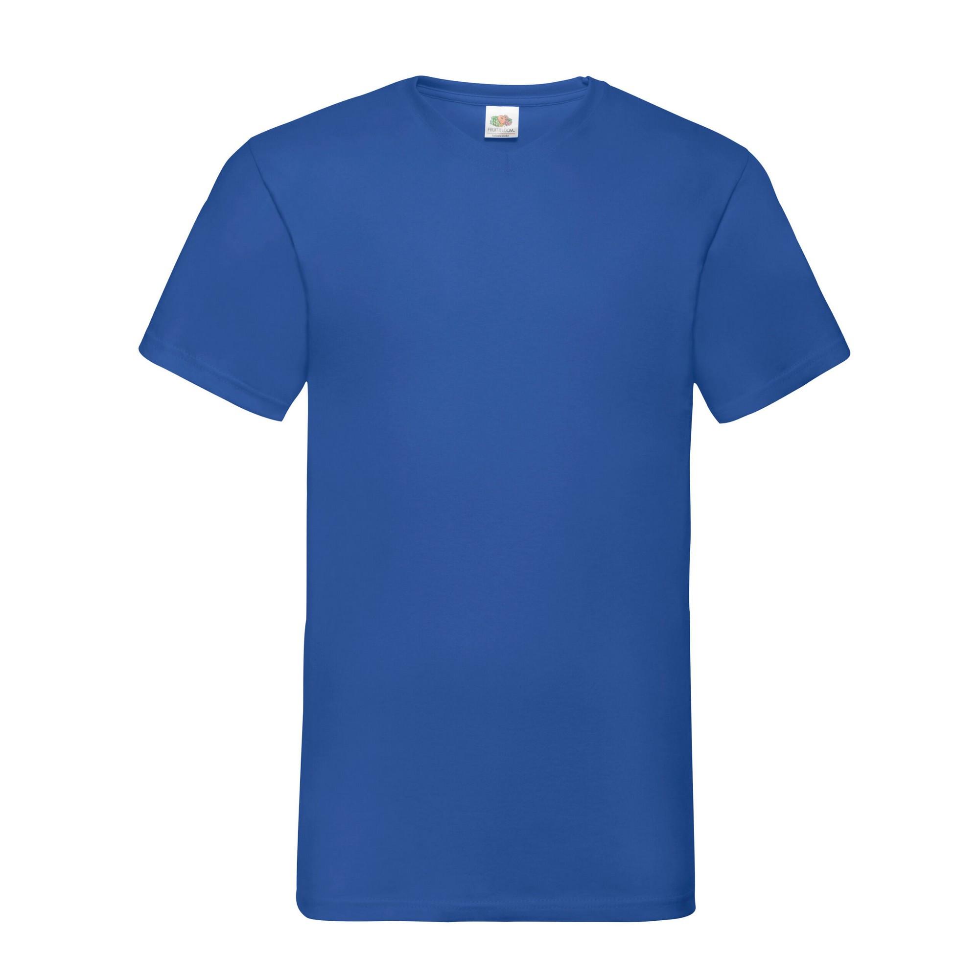 Image of Valueweight Tshirt Vausschnitt Herren Königsblau XXL