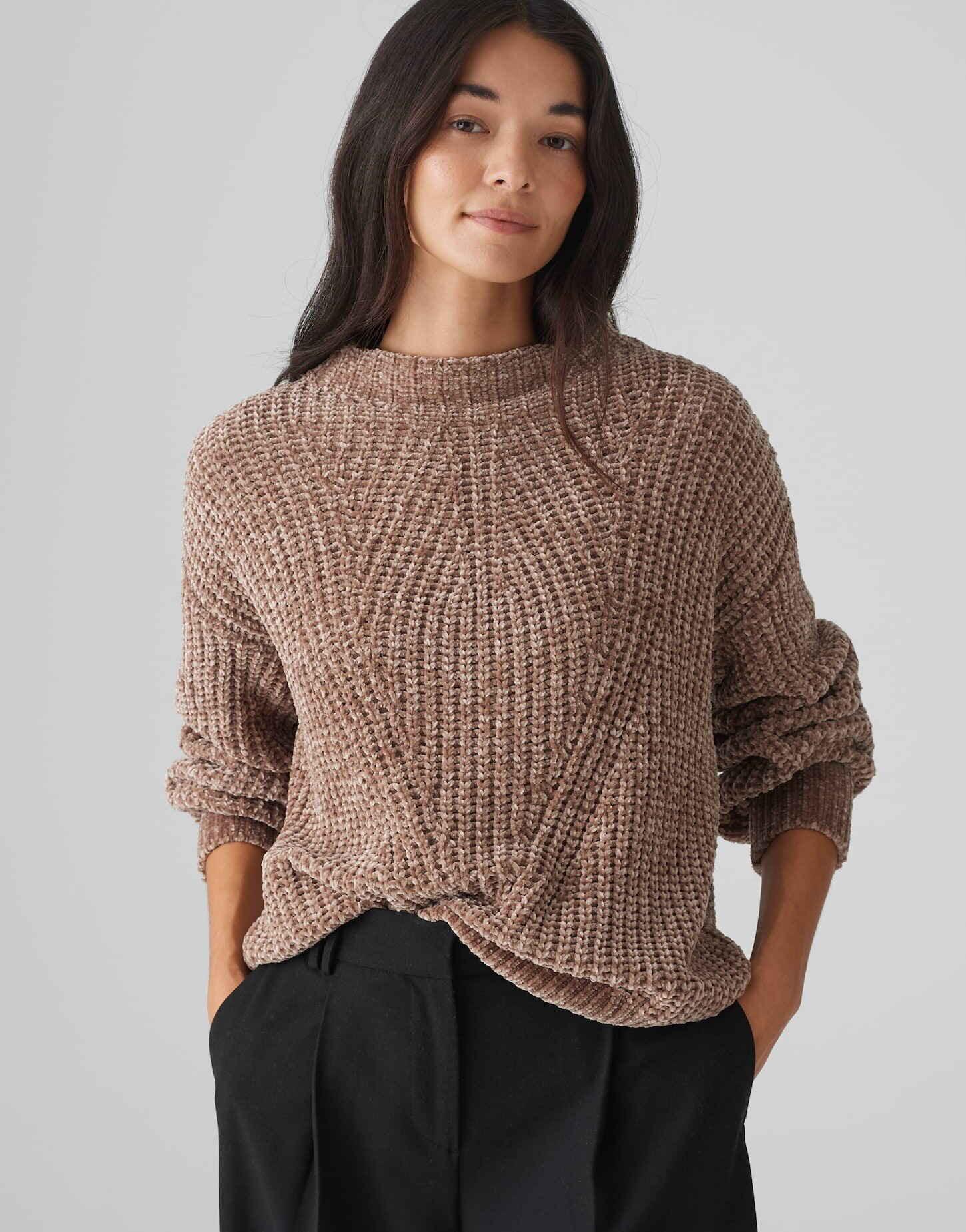 OPUS  Strickpullover Paneta gerader Schnitt 