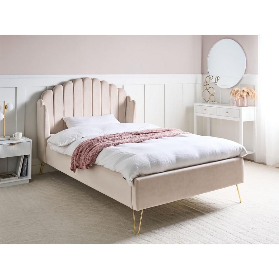 Beliani Letto en Tessuto  AMBILLOU  
