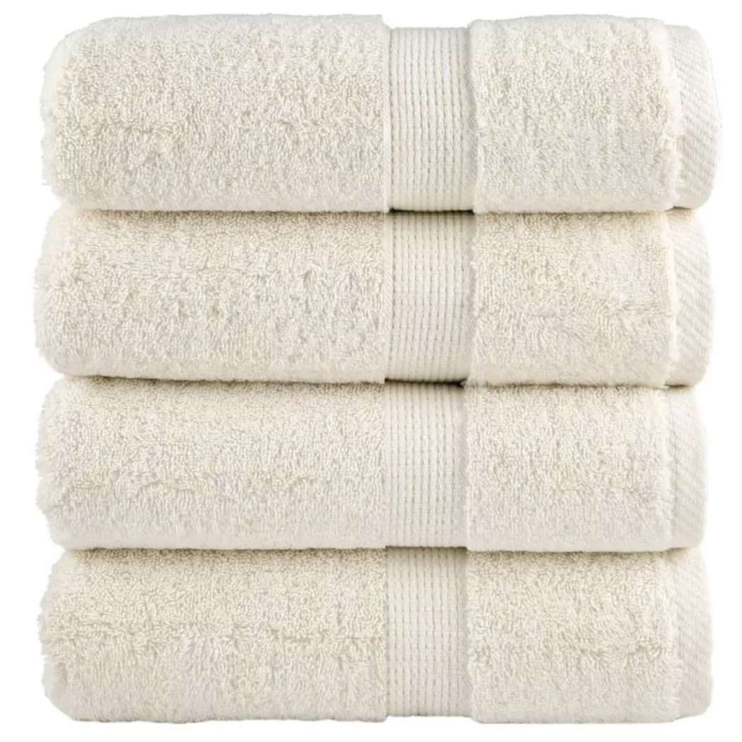 VidaXL - Serviette de visage coton, 30 x 30 cm, Light Beige