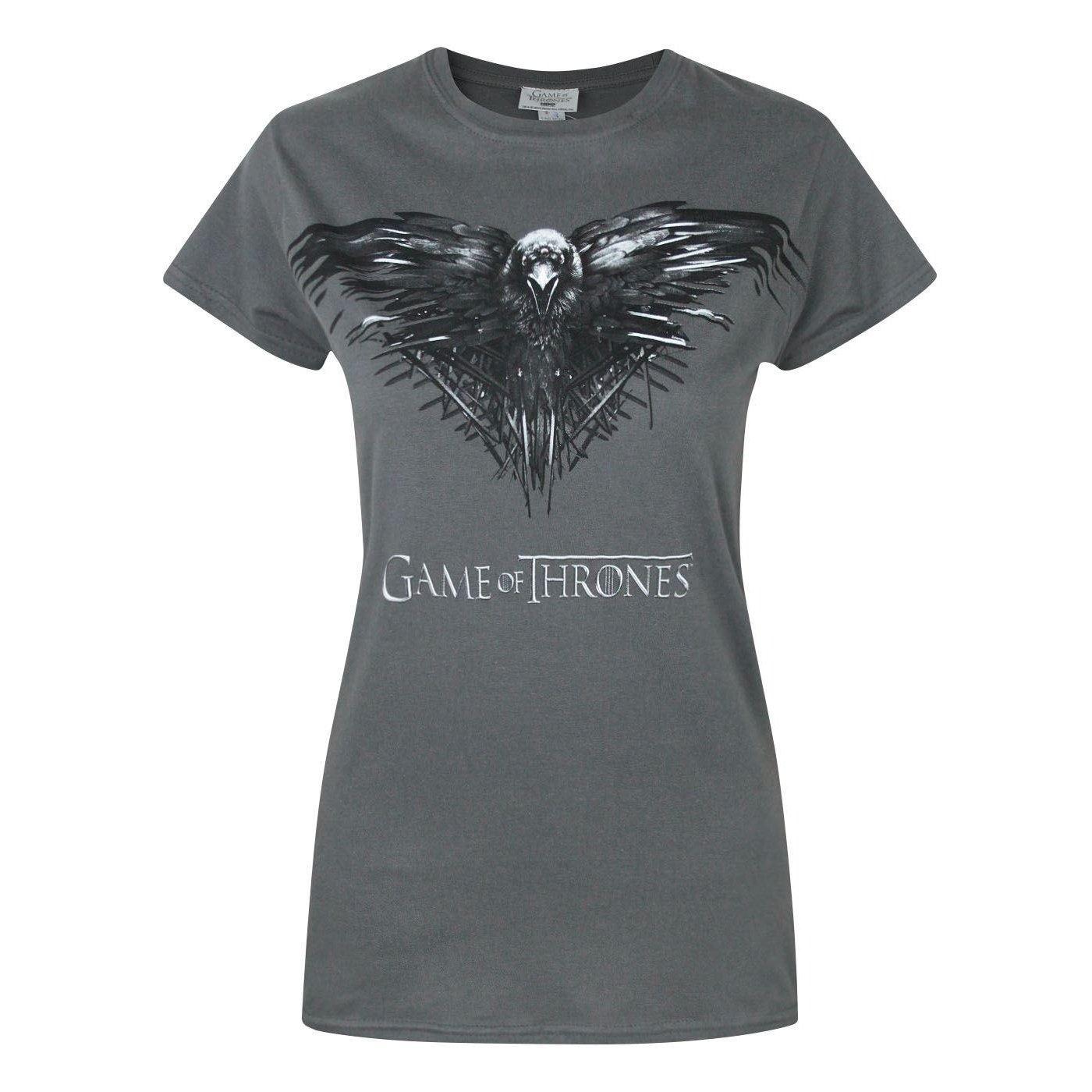 Image of Three Eyed Raven Tshirt Damen Charcoal Black L