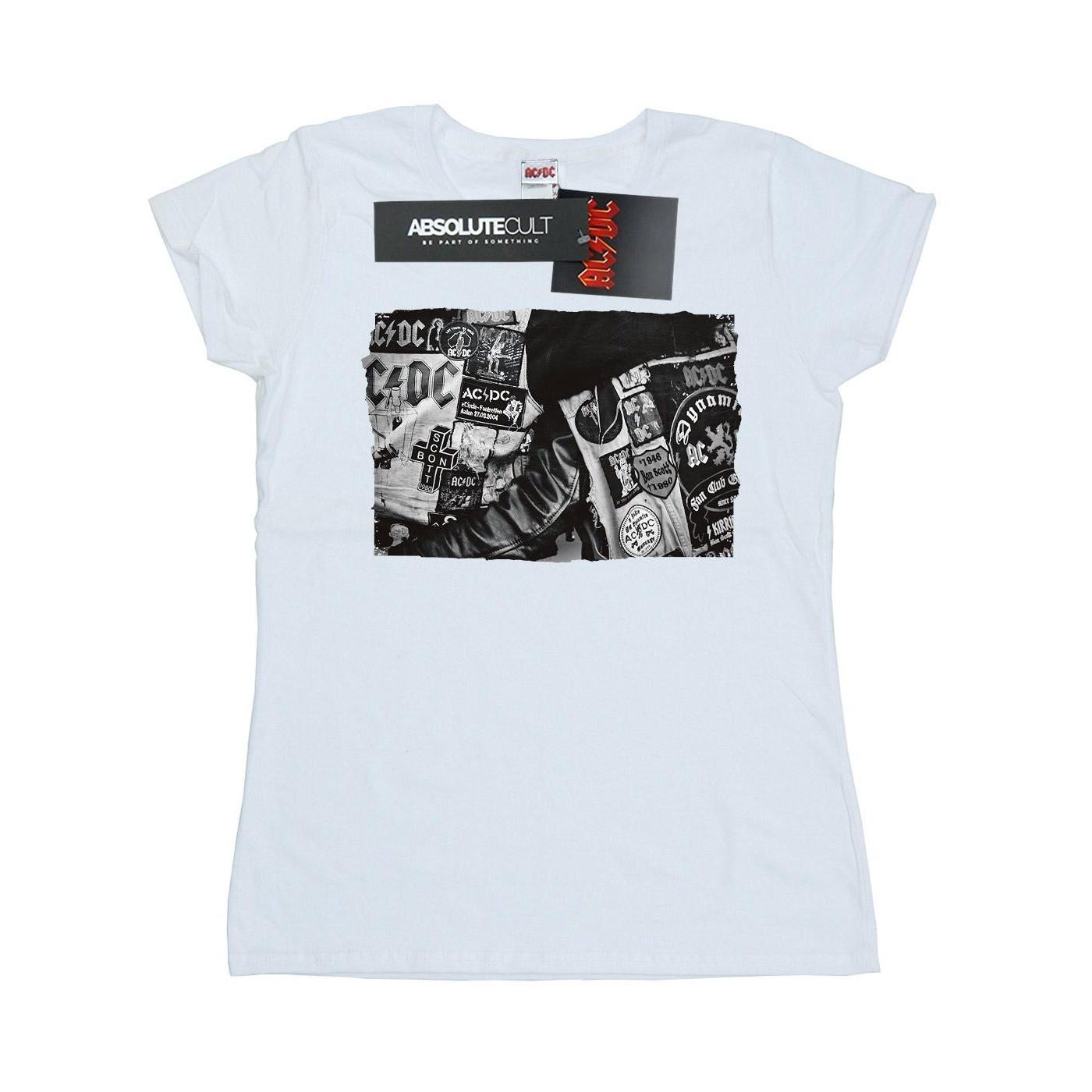 Image of Acdc Badges And Posters Collection Tshirt Damen Weiss M
