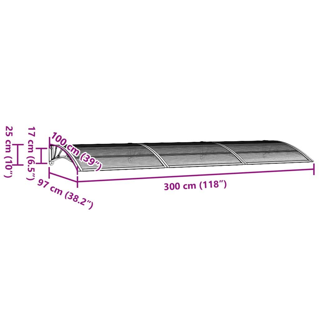 VidaXL Auvent de porte polycarbonate  