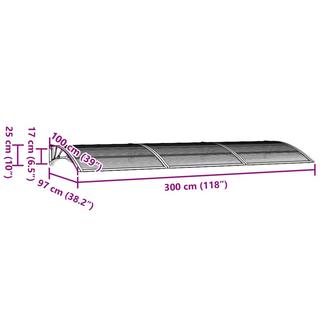 VidaXL Türvordach polycarbonat  