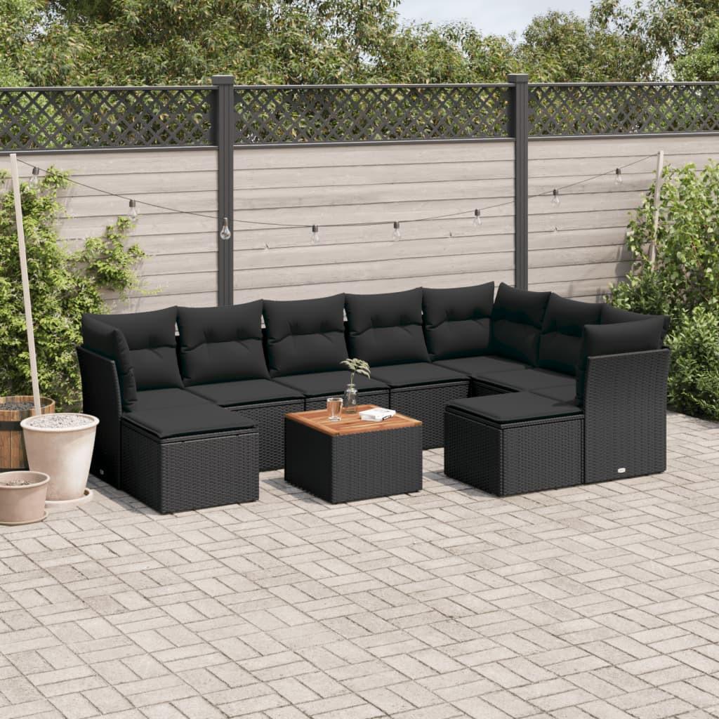 VidaXL set divano da giardino Polirattan  