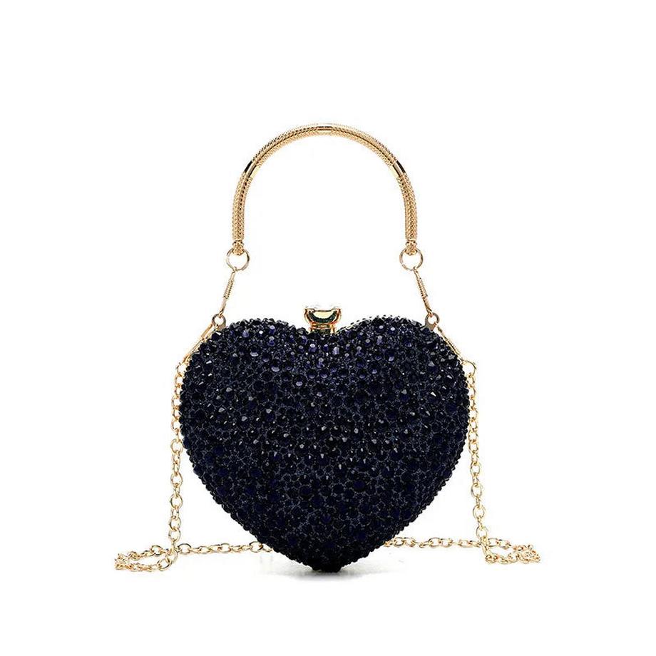 Only-bags.store Luxe Diamant Incrustation Coeur Cristal Sac À Main  