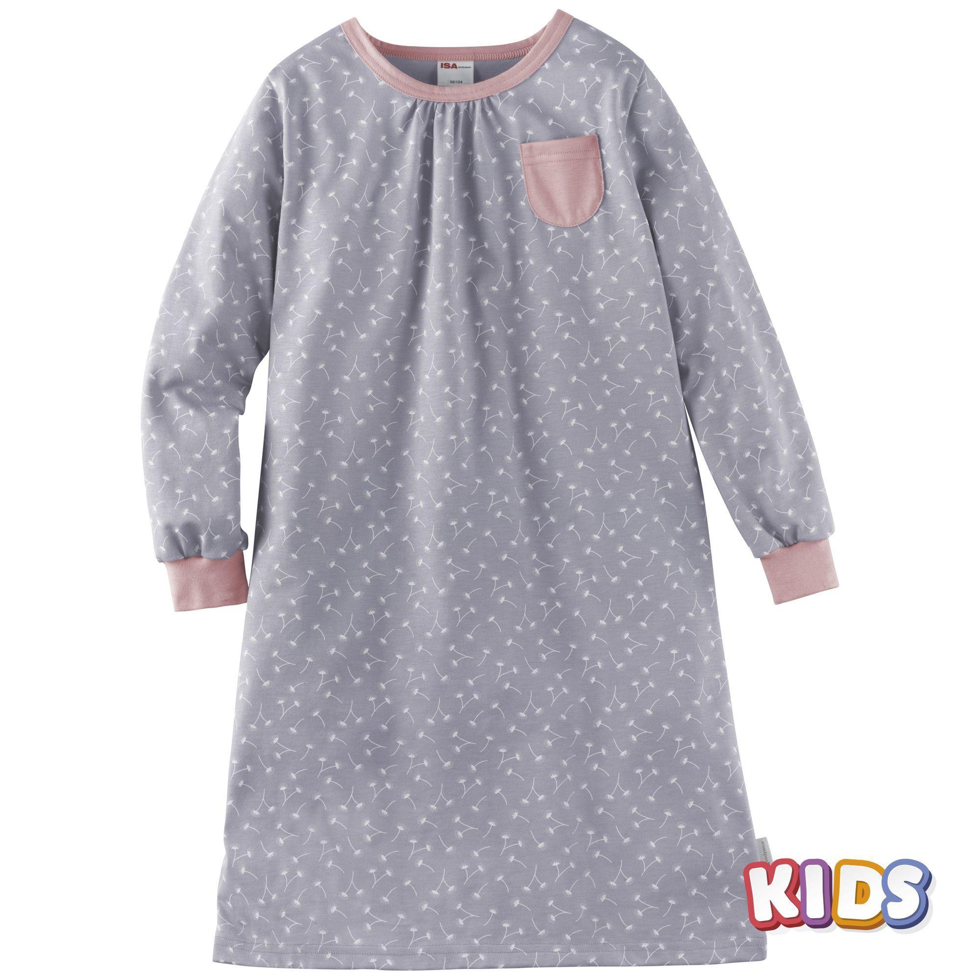 Image of Nachthemd Langarm, Rundhals Mädchen Flieder 134/140