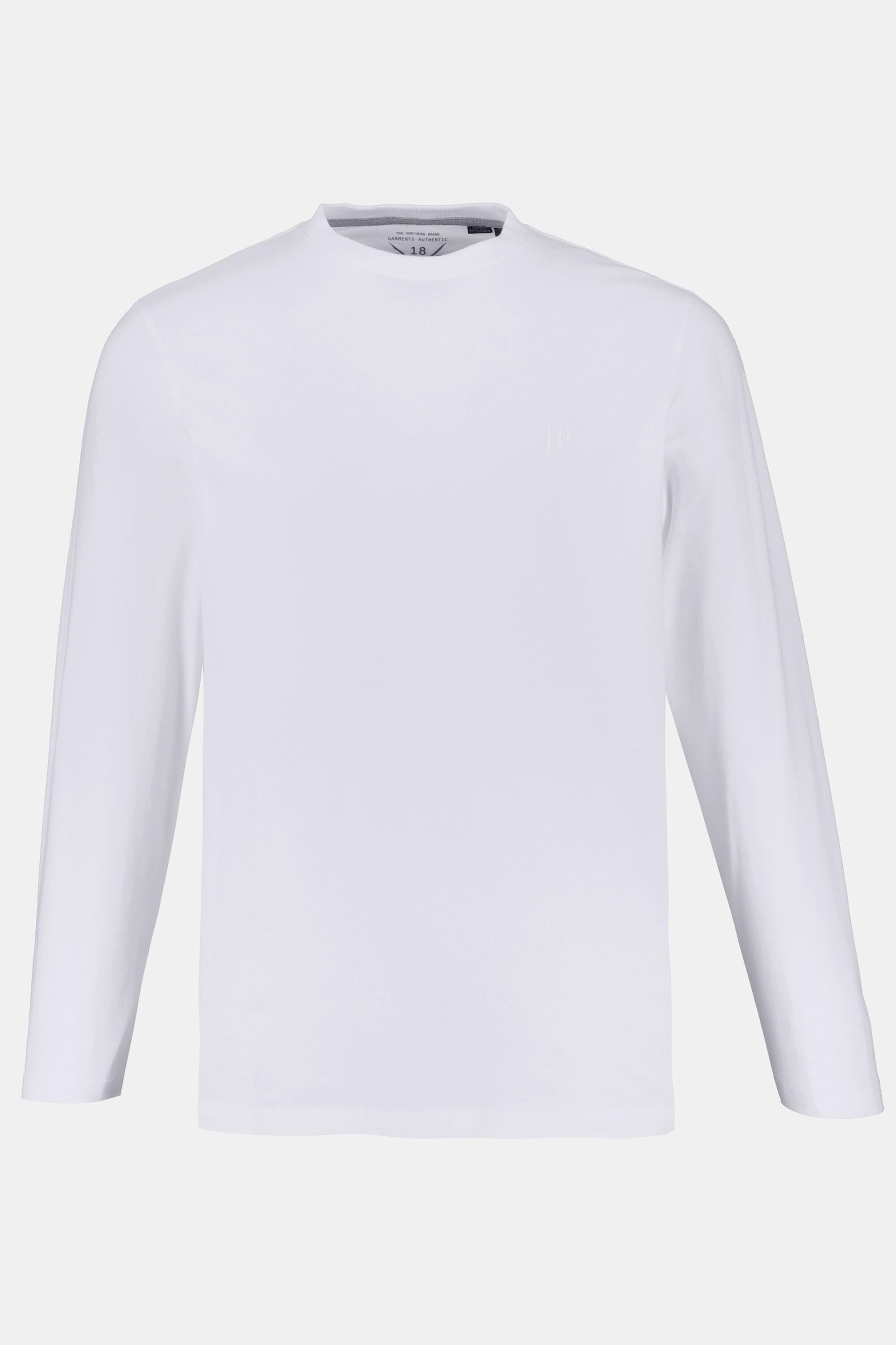 JP1880  T-shirt à manches longues Basic blanc neige 