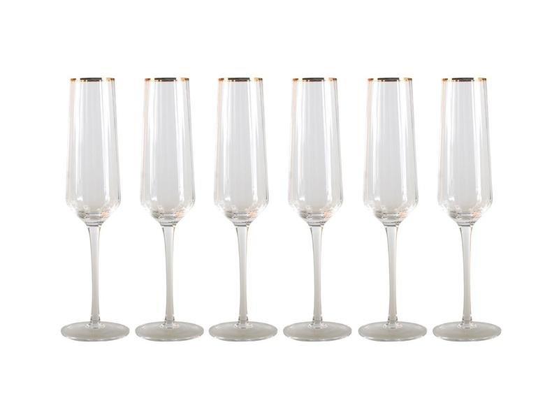 Image of Sektglas 6erSet geriffelt Art Déco 77CELEBRATION Sektglas 6erSet geriffelt Art Déco 77CELEBRATION