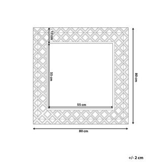 Beliani Specchio en Acciaio Moderno EVETTES  