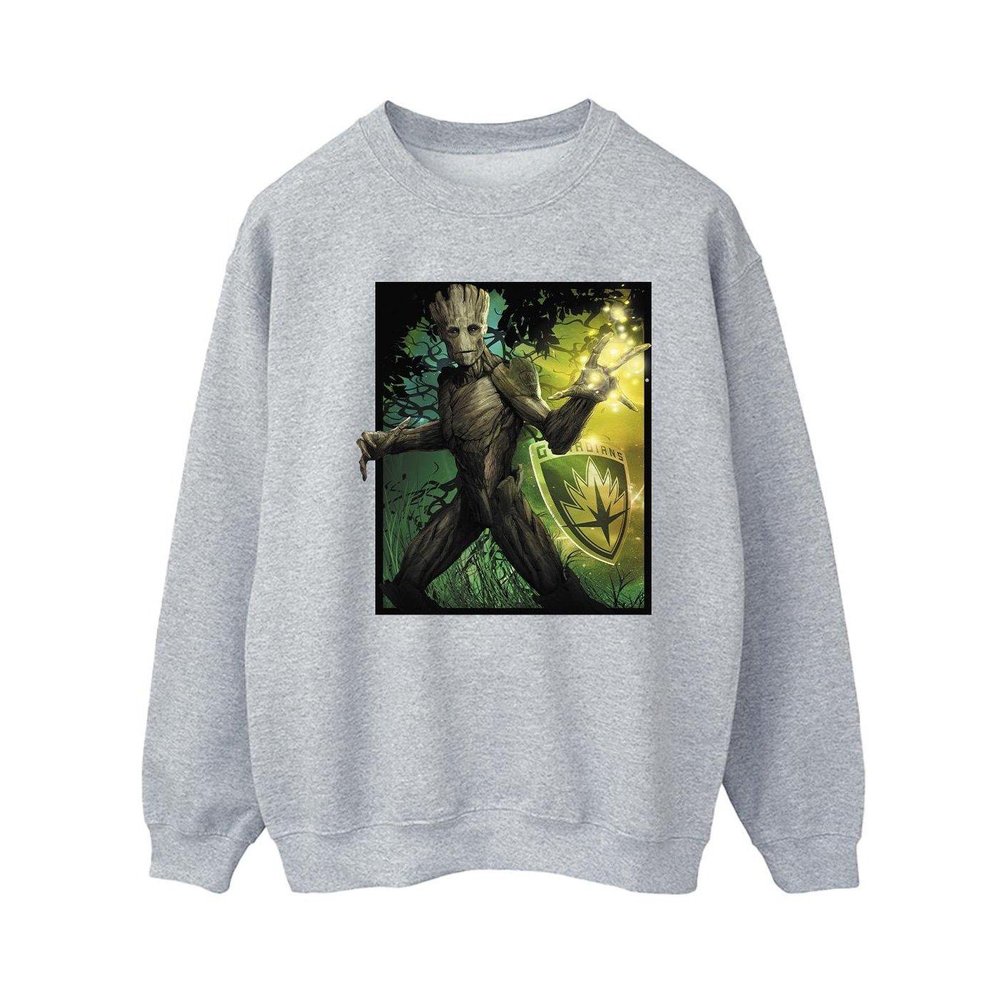 Image of Guardians Of The Galaxy Groot Forest Energy Sweatshirt Damen Grau L