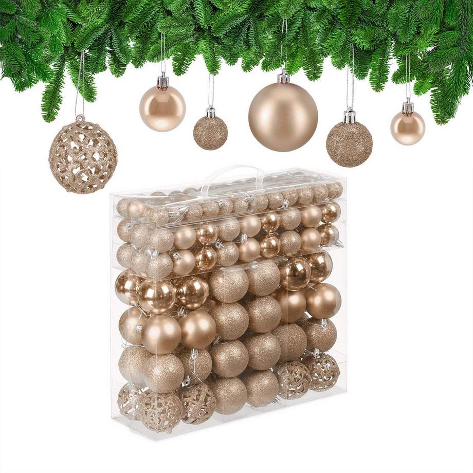 Weihnachtskugeln-Set, 150-teilig
