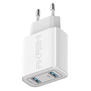 Akashi  Chargeur Secteur 2x USB 3.0 Akashi 