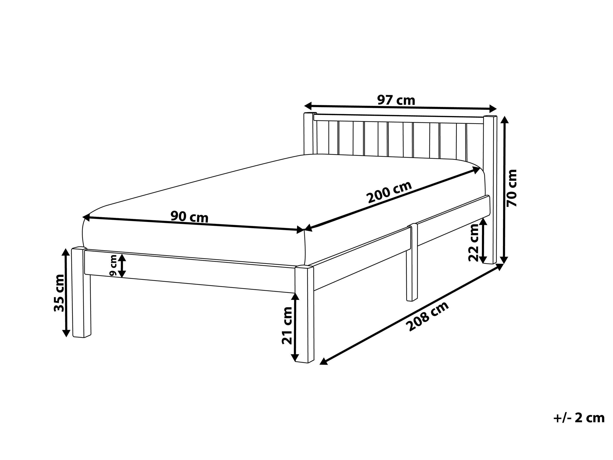 Beliani Letto a doghe en Legno di pino Scandinavo FLORAC  