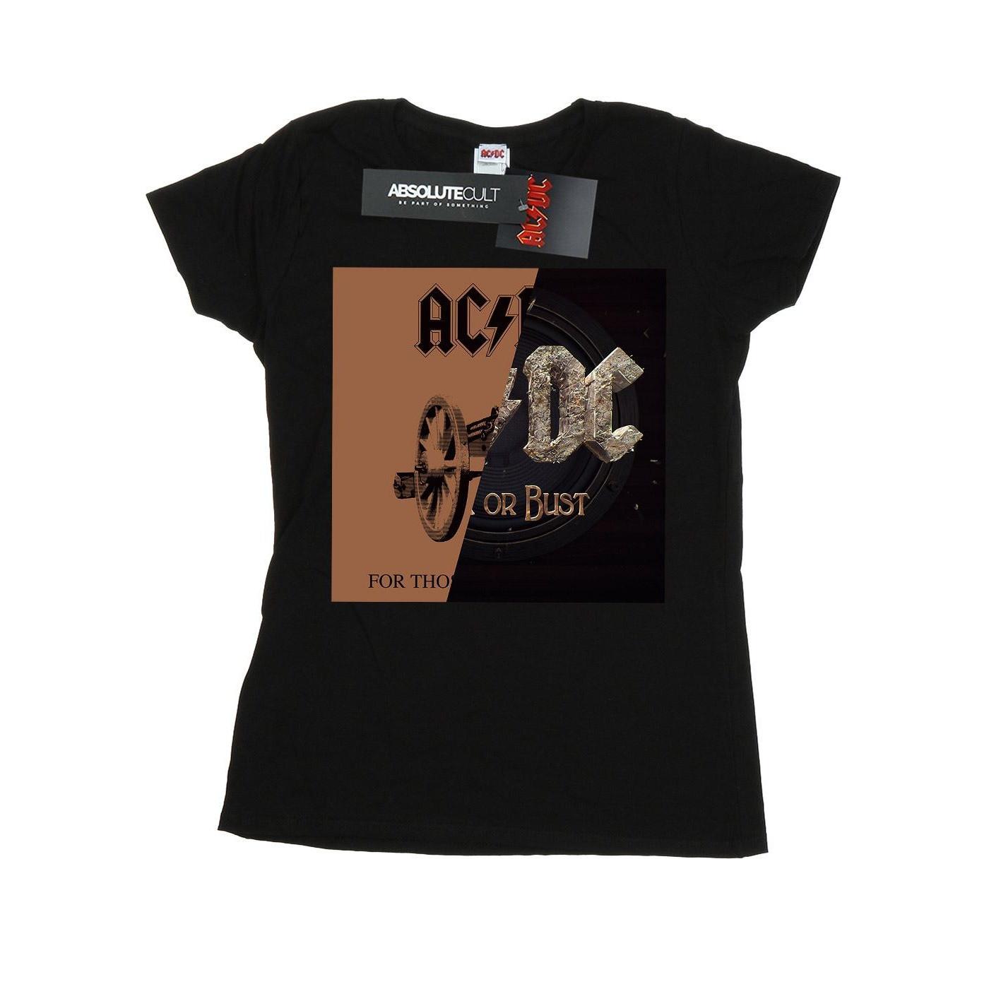 Image of Acdc Rock Or Bust For Those About Splice Tshirt Damen Schwarz S