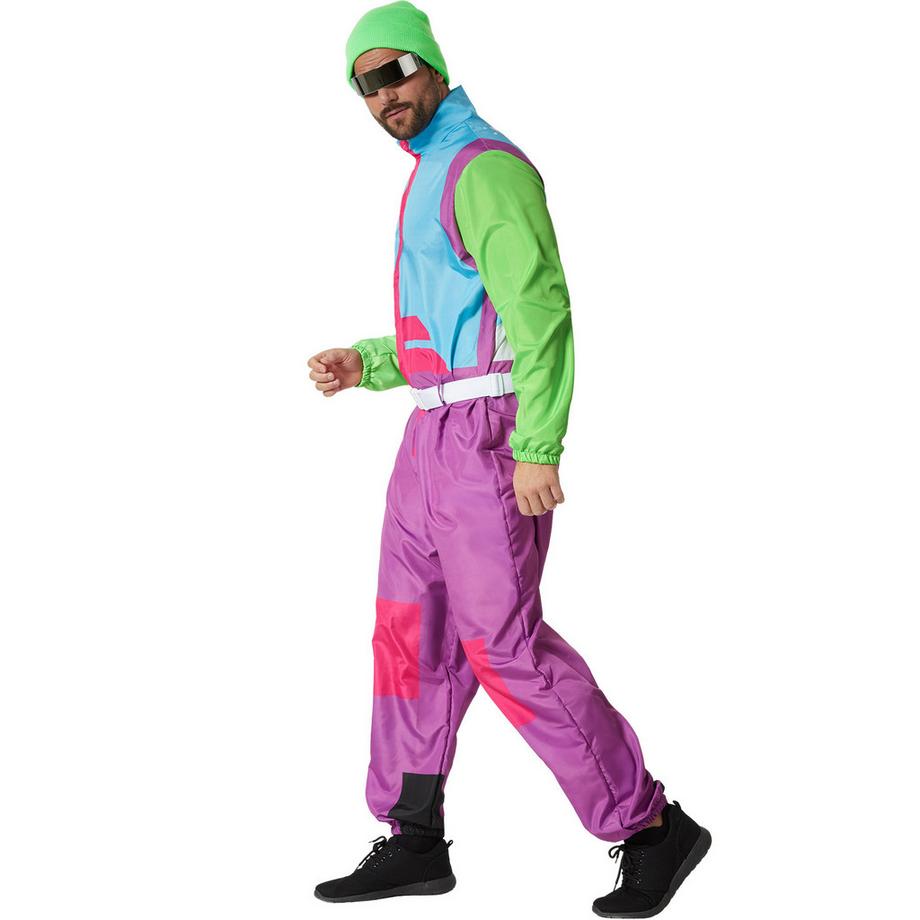 Tectake  Costume da uomo Tuta da sci retrò anni '80/'90 
