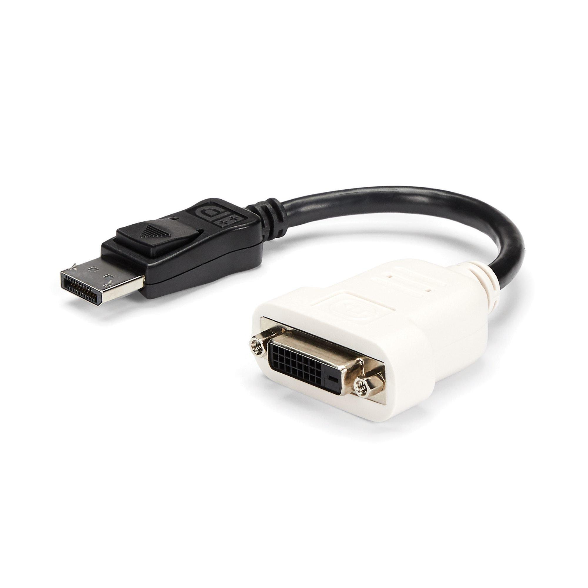 Image of StarTech.com DisplayPort auf DVI Adapter - DisplayPort zu DVI-D-Adapter / Videokonverter - 1080p - DP 1.2 auf DVI-Monitor / Displaykabel-Adapter Dongle - DP zu DVI-Adapter - Verriegelnder DP-Anschluss