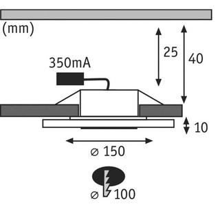 Paulmann Whirl Lampada LED da incasso Kit da 3 LED (monocolore) LED a montaggio fisso 18 W Alluminio  