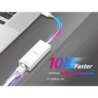 EDIMAX  Netzwerkadapter 10 / 100 / 1000 MBit/s USB-C®, RJ45 