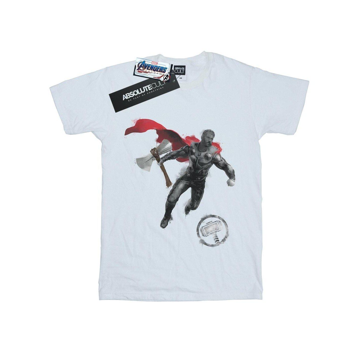 Image of Avengers Endgame Painted Thor Tshirt Damen Weiss XL