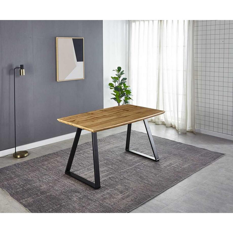 mutoni Tavolo da pranzo Trestric in metallo naturale 140  