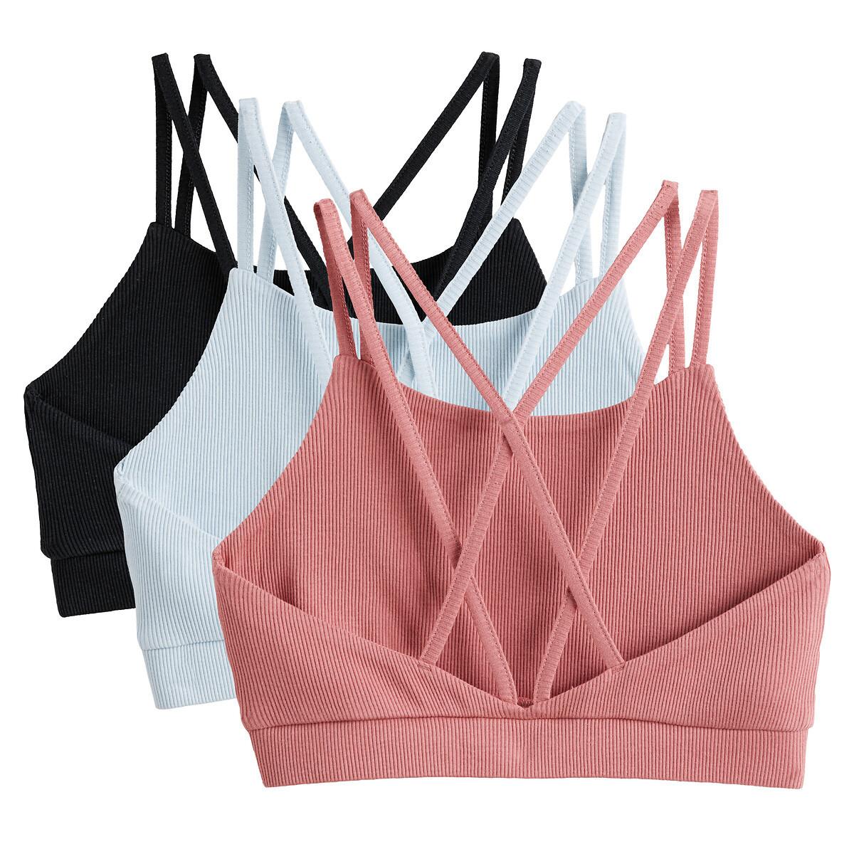 La Redoute Collections  Lot de 3 brassières en coton 