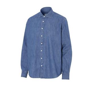 Cottover Camicia in Denim Maniche Lunghe Slim Fit  