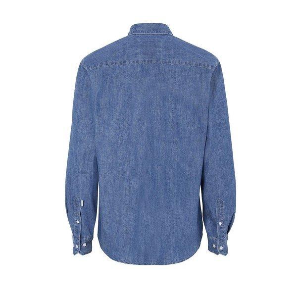 Cottover Camicia in Denim Maniche Lunghe Slim Fit  