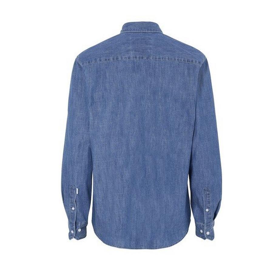 Cottover Chemise Denim Manches Longues Coupe Cintrée  