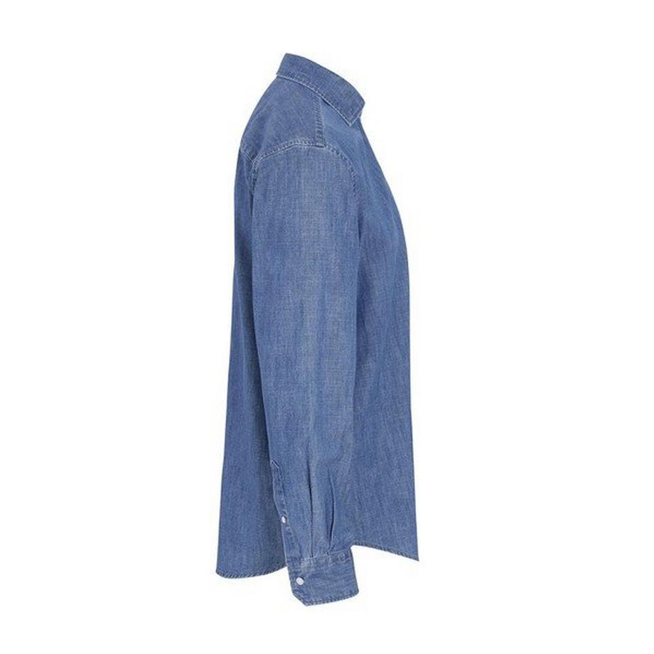 Cottover Chemise Denim Manches Longues Coupe Cintrée  