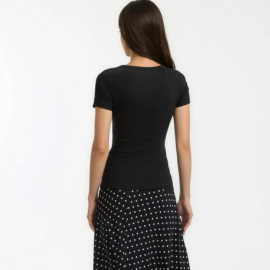 La Redoute Collections T-shirt Manches Courtes Col Rond  