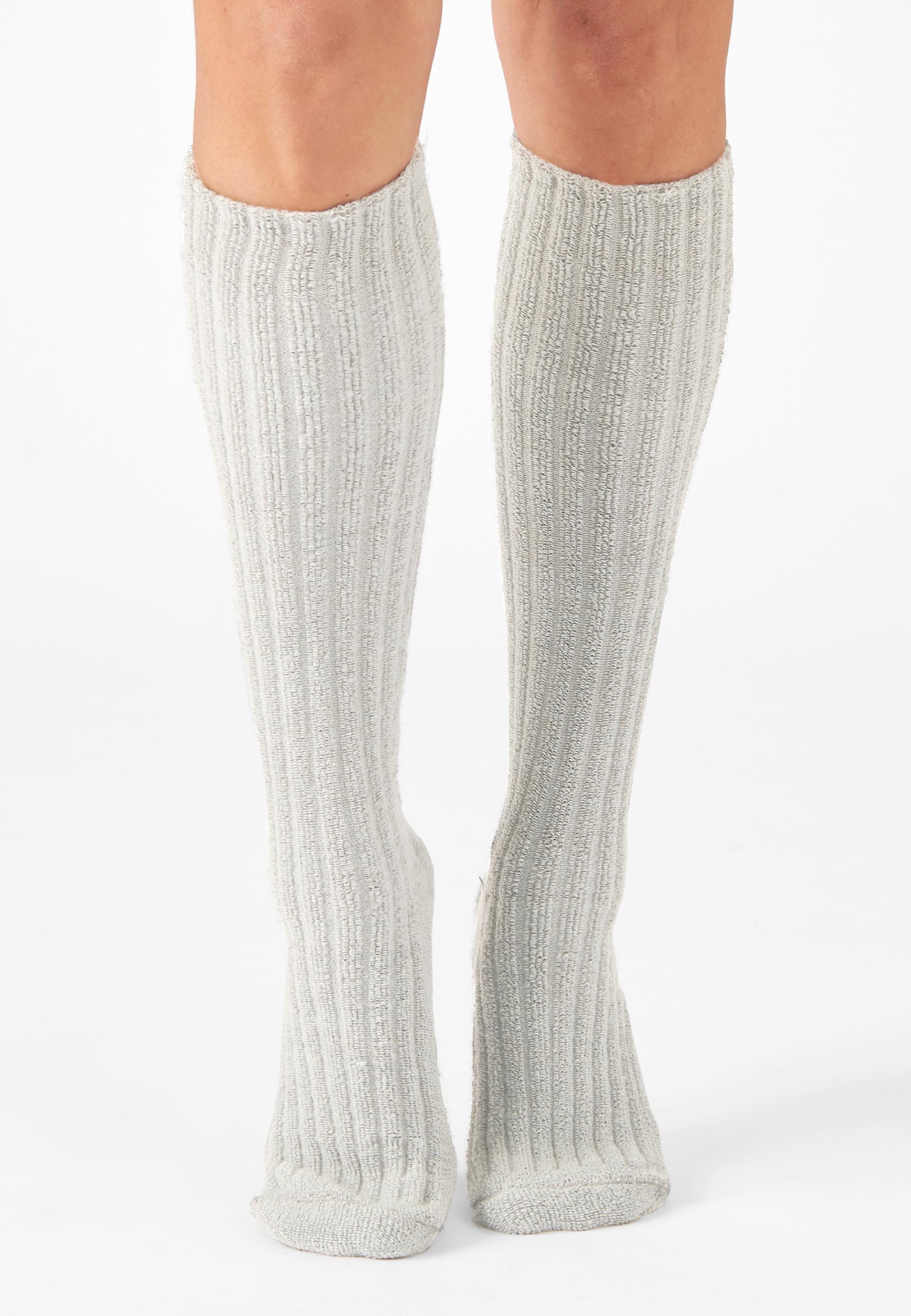 Image of Rippstrick-kniestrümpfe Aus Thermolactyl-bouclé. Damen Weiss 32