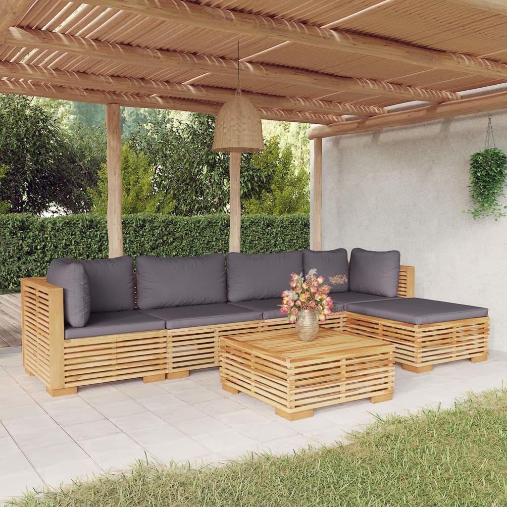 VidaXL set divani da giardino Teak riciclato  