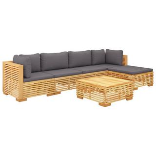 VidaXL set divani da giardino Teak riciclato  